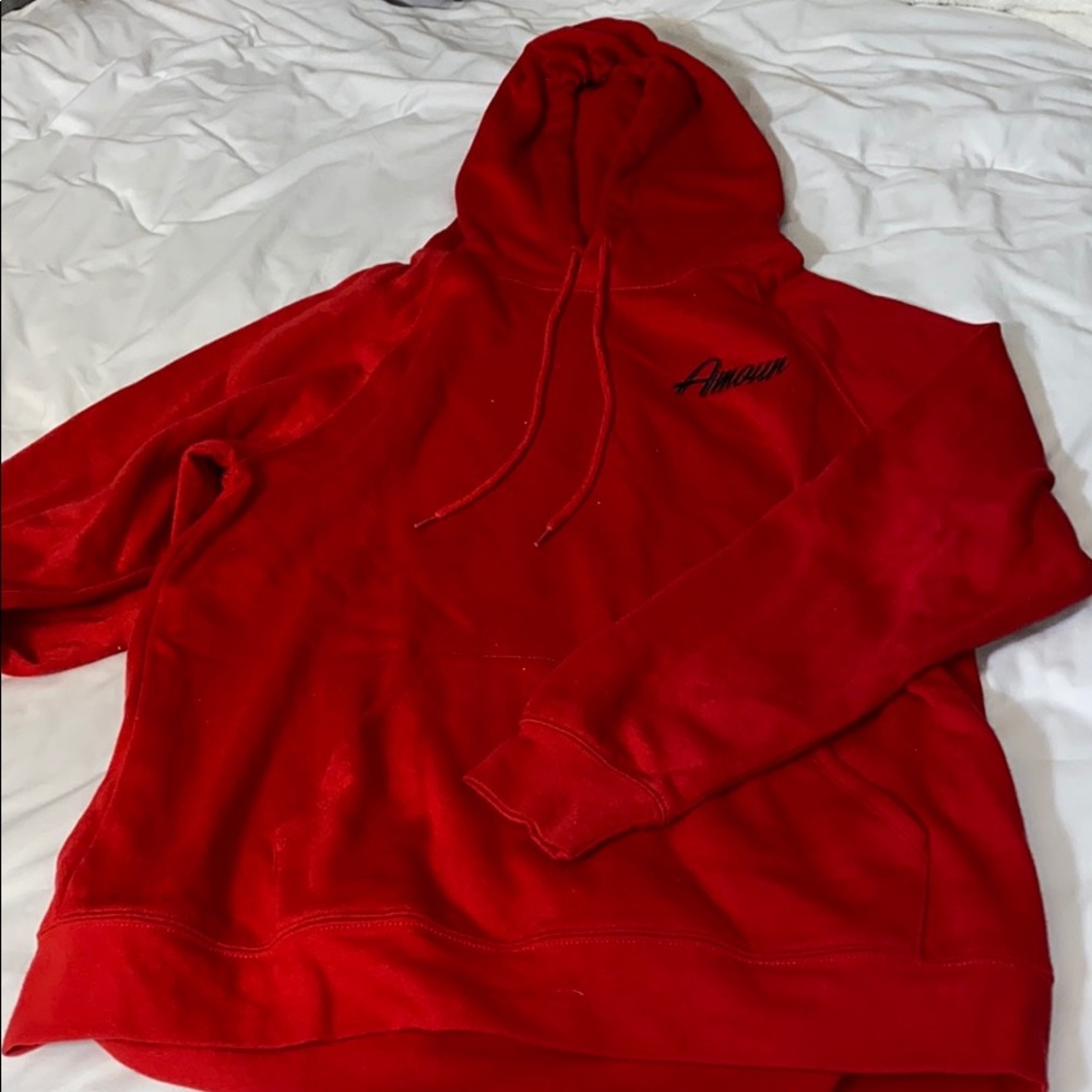 Red “amour” hoodie
